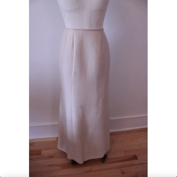 1990's Sunny Choi Champagne Coloured Trumpet Skirt With Satin Lining - Picture 1 of 4